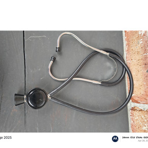 Single Head Diaphragm Stethoscope Black Tubing Chrome Chestpiece