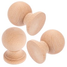  3 Pcs Wooden Gate Finials Post Topper Bed Replacement Decorative