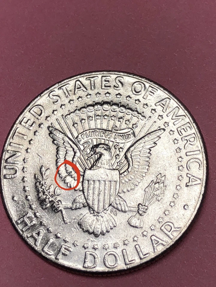 2000 D Kennedy Error Half Dollar, Strike Through Error, Eagle Wing Die Error - Image 2 of 4