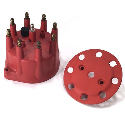 Renegade Distributor Cap 98431-1; Ready to Run Cap, Red Male/HEI for 8cyl