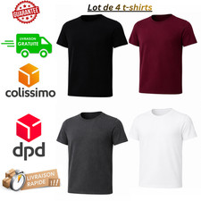 Lot de 4 T-shirts Premium LOS QURTAZ - Coton Bio - Minimaliste & Chic - Neuf