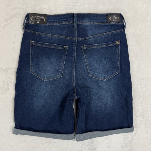 NEW Nanette Lepore Belle High Rise Bermuda Shorts Size 6 Soft Effortless Denim - Picture 2 of 13