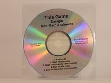 ENERGIA FT MRX ANDREWS THIS GAME (C15) 5 Track Promo CD Single including Plastic