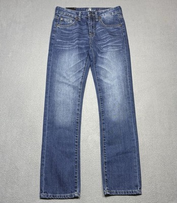7 For All Mankind Jeans Size 12 (26x28) Slimmy Slim Straight Lowrise USA NEW