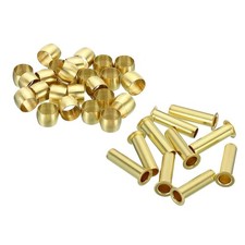 60 Pcs 6mm Brass Ferrule and Insert Fitting Compression Sleeves Kit