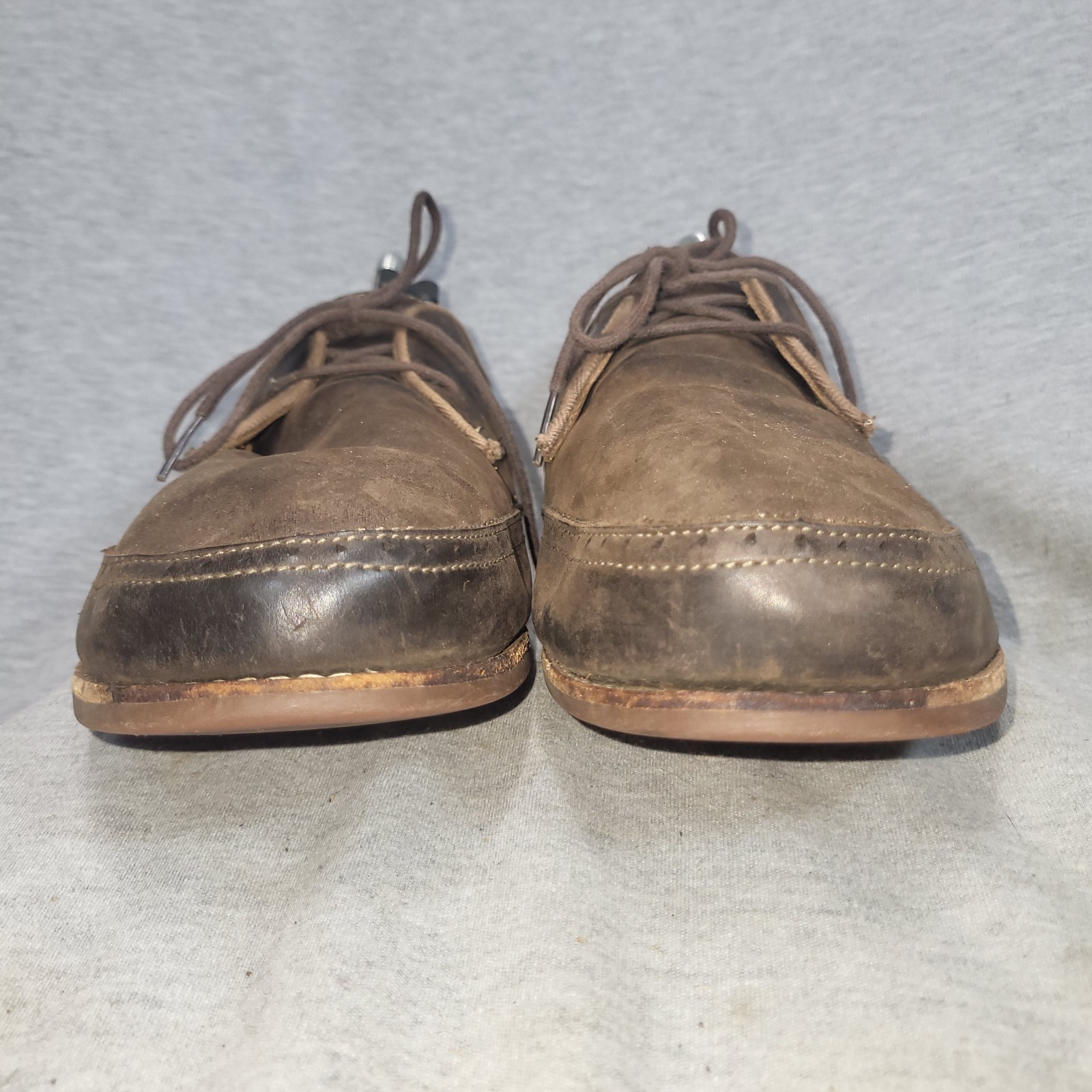 SAOLA Olukai Honolulu scarpe casual uomo pizzo pelle marrone suola gomma 11 5 EU 44 5