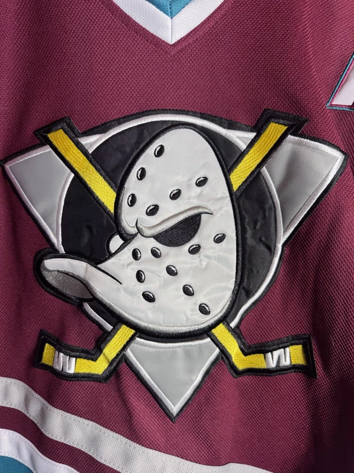 Men’s CCM VINTAGE Teemu Selanne AUTHENTIC Jersey Anaheim Mighty Ducks 48 Strap - Image 2 of 4