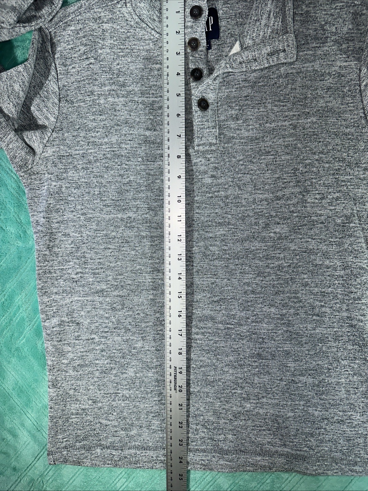 GAP Mock Neck Pullover Gray SMALL - image 4