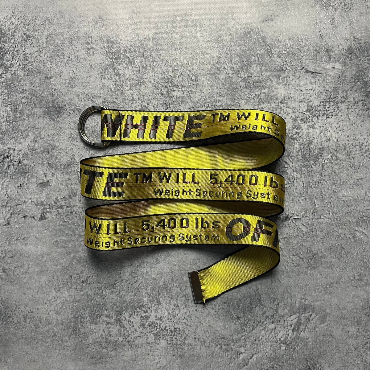 Off-White Industrial Dual Ring Buckle Belt Strap Men's Size One