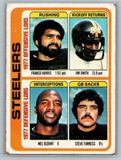 1978 Topps #522 Franco Harris / Jim Smith / Mel Blount / Steve Furness TL, CL
