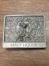 Schlitz Malt Liquor Bull Alcohol Vintage Belt Buckle