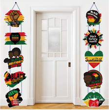 Black History Month Party Porch Sign Door Banner Black History Month Hanging Dec