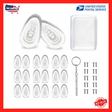 Glasses Nose Pads Replacement and Repair Kit, 10 Pairs Ultra Soft Silicone No...