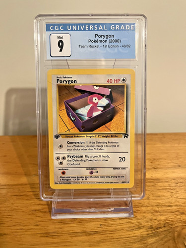 Porygon (1st Edition) graded CGC 9 for sale on eBay