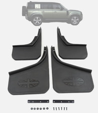 Full Size Mud Flaps Fit LR New Defender 90 110 L663 Set of 4 GB Flag 2020+