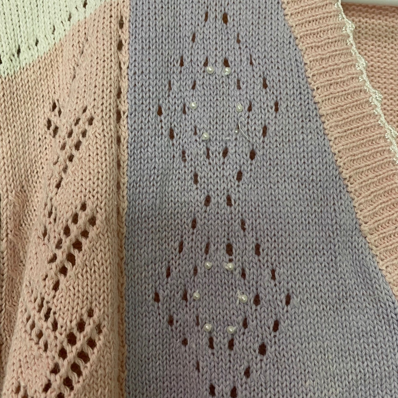 Koret Vintage Patchwork Embroidered Cardigan Spri… - image 5