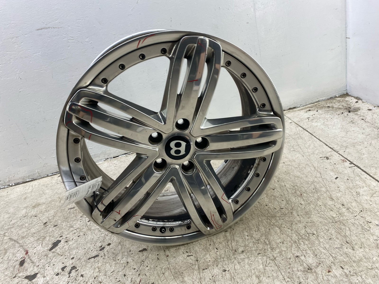2010-2020 BENTLEY MULSANNE OEM 21X9 5 TRIPLE CHROME SPOKE ALUMINUM WHEEL RIM