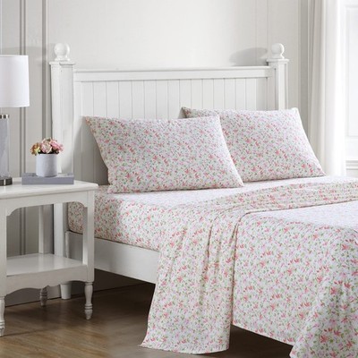 Laura Ashley Norella Pink Twin Bed Linen Set Elegant Percale Bedding Collections