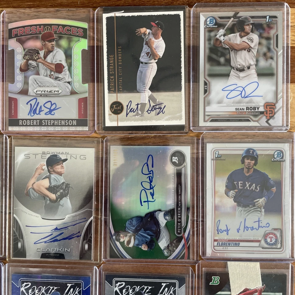 20 card Autograph Baseball Card Lot I ~ mostly no name players! Free Shipping! - Image 4 of 4