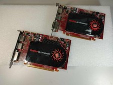 lot of 2 AMD FirePro 3D V4800 GPU 1GB PCI-E DVI Dual Port Graphics Card 0X31G