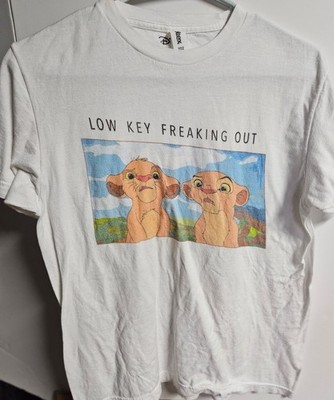 Vintage The Lion King Simba Nala Shirt Low Key Feeling Out Size Small