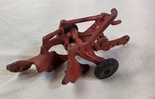 Vintage 1930's Arcade cast iron Oliver 2-bottom plow 423 Toy farm equipment