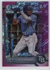 2022 Bowman Chrome Prospects Fuchsia Shimmer Refractor 29/199 Willy Vasquez 2s2
