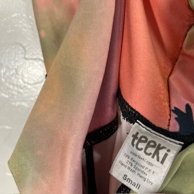 Leggings femininas Teeki galáxia S estampa pôr do sol ioga hippie academia arte 26,5" - Imagem 3 de 4