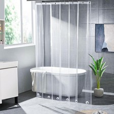 74 inch Long Clear Shower Curtain Liner with Magnets and Rustproof Grommets, ...
