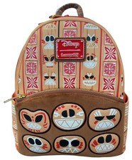 Loungefly Disney Moana Kakamora AOP Mini Backpack Tiki Coconut Island Fuzzy NWT