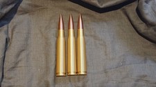 3x 3d printed replica bullets .50 bmg prop lifesize for reenactor cosplay movie