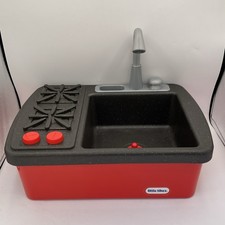 Little Tikes Pretend Play Sink Red Black