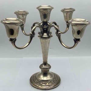 Gorham Sterling Silver 5-Light Candelabra M5 Weighted Vintage 10 Inch