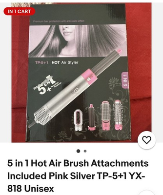 #ad 5 in 1 hot air styler $25.00