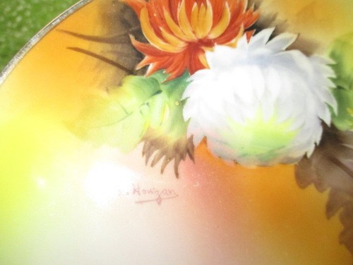 ASTERS NORITAKE NIPPON PORCELAIN PLATE 6.25" DESSERTS ++ ARTIST HOWZAN SIGNED - Picture 2 of 3