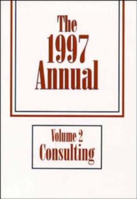 1997 Annual V2 Consulting Paper Edition 1997 by Jossey-Bass Pfeiffer PAPERBACK