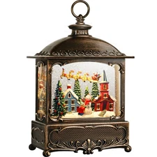 Christmas Snow Globe Lantern Christmas Decorations Gifts Snowman Santa Claus ...
