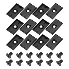 12Pcs 2035 T-Slot 5.5mm Dia Aluminum Extrusion End Cap Black