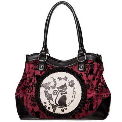 BANNED Dancing Days Handtasche - Call Of The Phoenix Burgunder Gothic Steampunk Cosplay