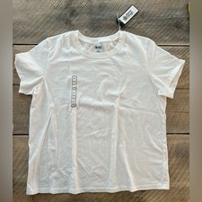Alpine Design Hike SS Tee Women XL White NEW Organic Cotton UPF 30 ADW24101