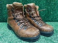 Scarpa Tronic Attak Hiking Boots Women's 5.5 Brown Leather Vibram Italy Vintage