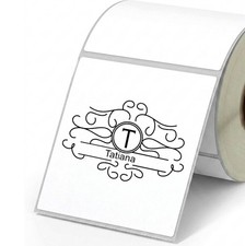 150 Custom Name Stickers Personalized Initial w/Monogram 2x2 Peel Stick Labels