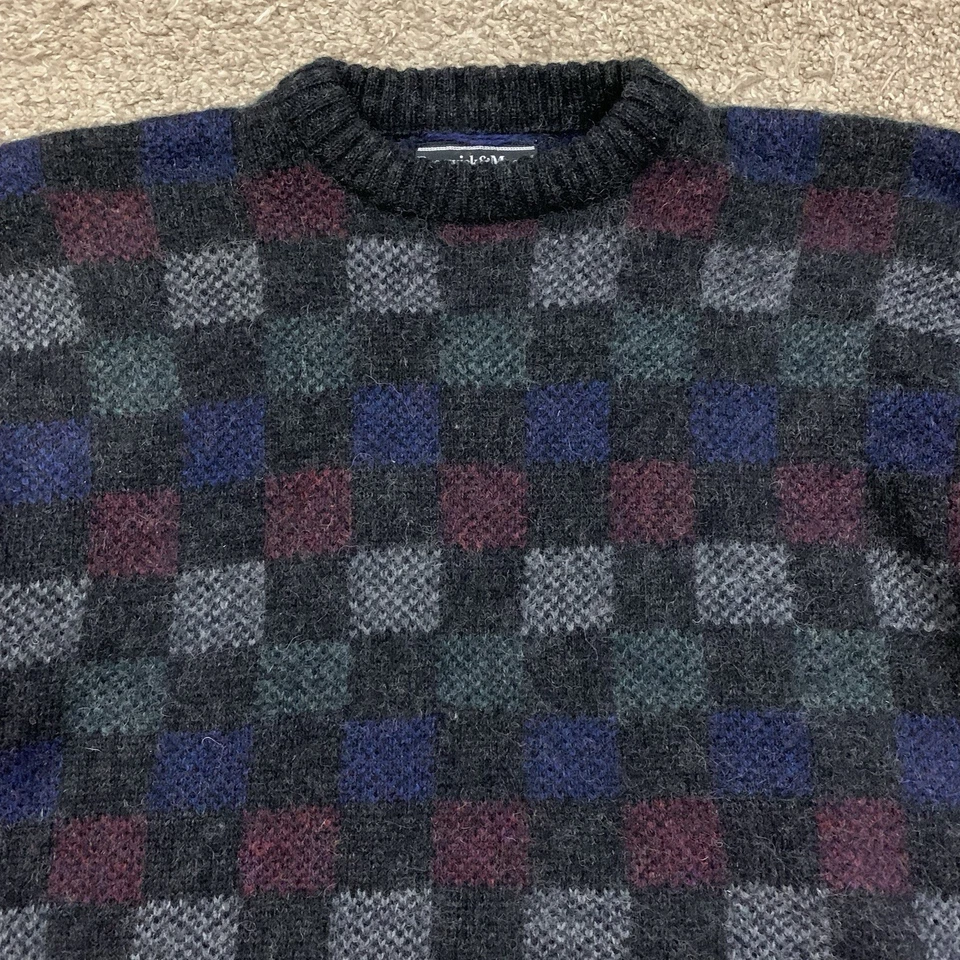 Suéter De Colección Preswick Moore Para Hombres Mediano 100% Lana Shetland Abuelo Cuello Redondo Foto 2 de 4