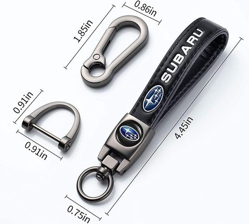 FREE SHIPPING Subaru Genuine Leather NEW Keychain WRX ASCENT BRZ OUTBACK IMPREZA - Foto 6 di 6