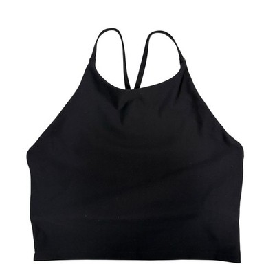 Old Navy L Large Sports Bra PowerSoft Active Light Support Built In Bra Black