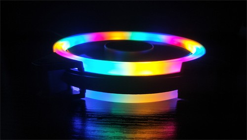120mm RGB Computer Case Fans, 4pin/3pin PWM PC Double Diaphragm Cooling - Afbeelding 9 van 18