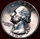 Uncirculated 1942 Philadelphia Mint Silver Washington Quarter — photo 1