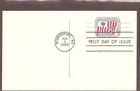 US SC # UX52 Coast Guard Flag .Postal Card FDC. Ready For Cachet