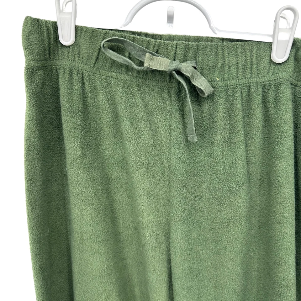 Cherokee Mens Green Fleece Sleep Lounge Pants Size Large Drawstring Sweat Pants - Image 4 of 4