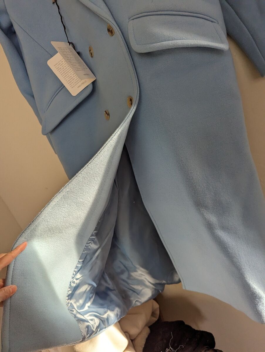 ZARA NEW SKY BLUE OVERSIZED WOOL BLEND COAT XS,S,M | eBay ZARA NEW SKY BLUE OVERSIZED WOOL BLEND COAT XS,S,M | eBay